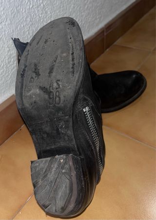Botas AS98 Piel Negra Cremallera