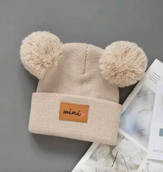 Gorro bebé pompón mini
