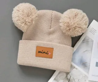 Gorro bebé pompón mini