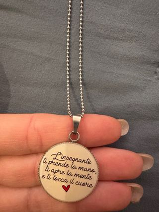 Collana con frase L'insegnante