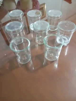 8 Vasos de Cristal Transparentes