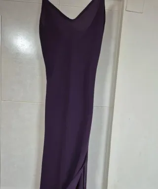 Vestido fiesta lila con pedrería