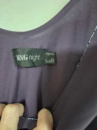 Vestido fiesta lila con pedrería