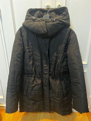 Abrigo Parka Desigual Negro Mujer