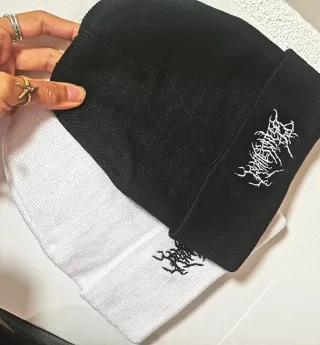 Gorros de lana invierno (negro y blanco)