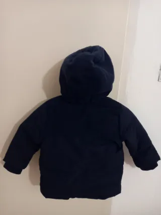 Piumino neonato blu con cappuccio