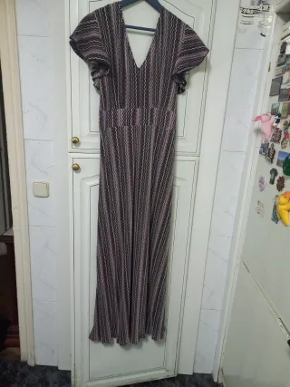 Vestido largo estampado.