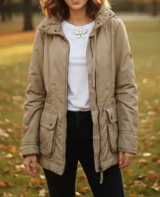 Anorak Zara verde oliva Mujer