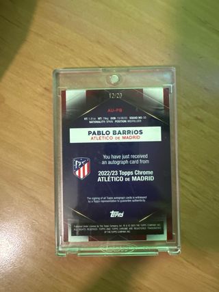 Pablo Barrios RC Auto On Card Topps Chrome