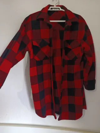 Camisa de invierno   roja y negra