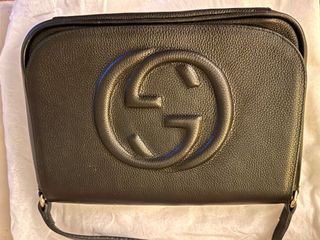 Bolso bandolera logo soho Negro Piel