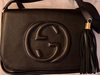 Bolso bandolera logo soho Negro Piel