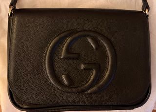 Bolso bandolera logo soho Negro Piel