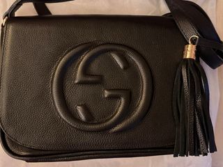 Bolso bandolera logo soho Negro Piel