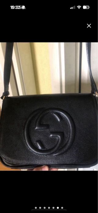 Bolso bandolera logo soho Negro Piel