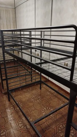 Litera Ikea 90x200 Metal Negra