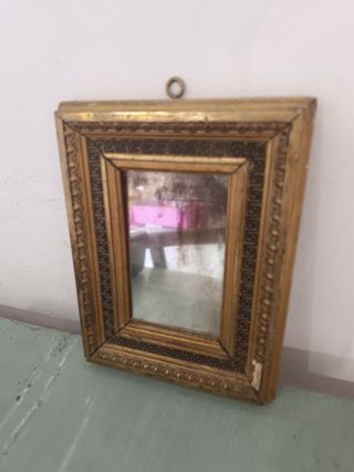 Espejo antiguo marco dorado