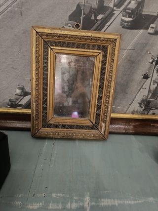 Espejo antiguo marco dorado