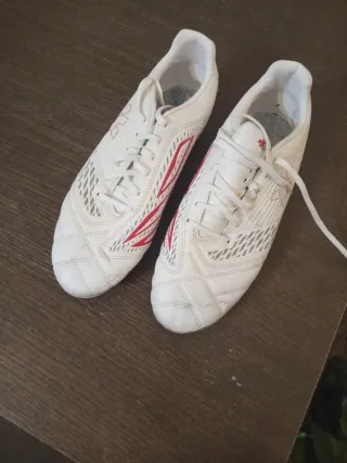 Kipsta Zapatillas Fútbol Tacos Blancas Rojas