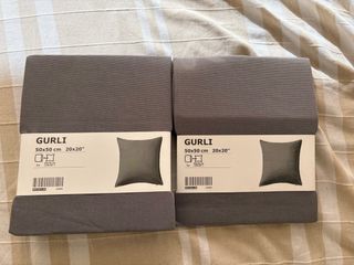 2 Fundas Cojín GURLI Ikea 50x50 Gris