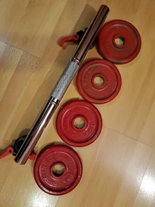 Mancuernas ajustables con 4 discos de 1 kg