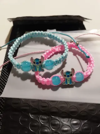 Set 2 Bracciali Stitch Azzurro e Rosa