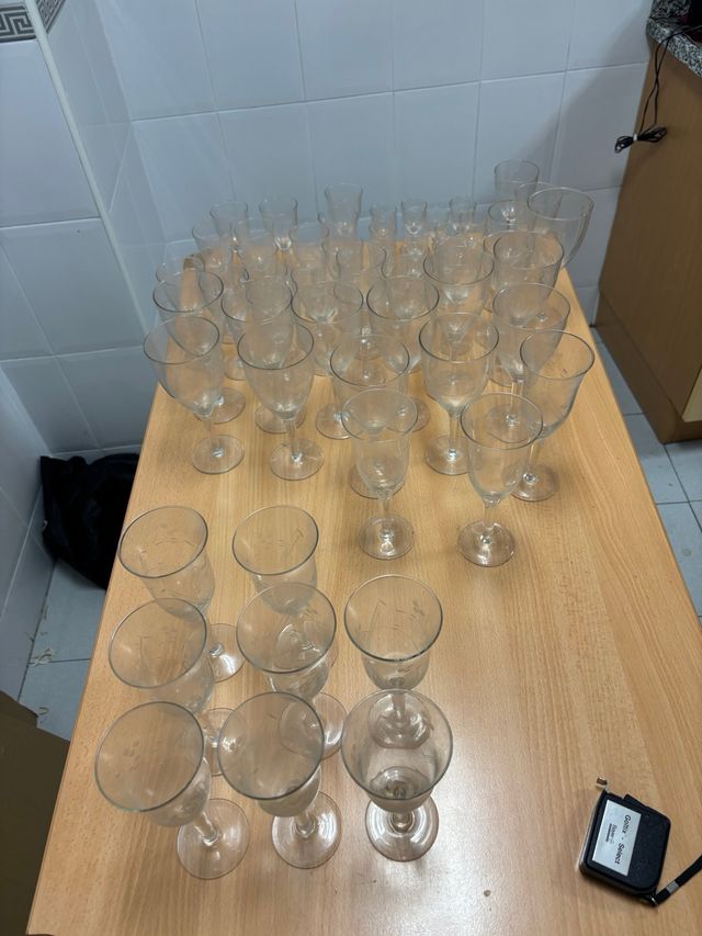 Colección copas cristal varios tamaños