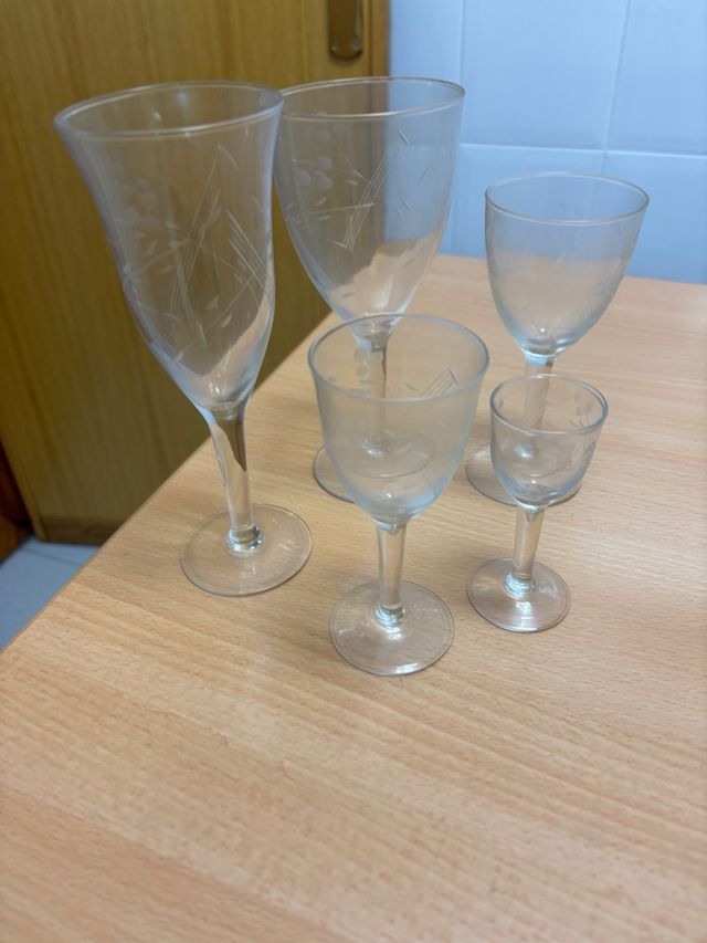 Colección copas cristal varios tamaños