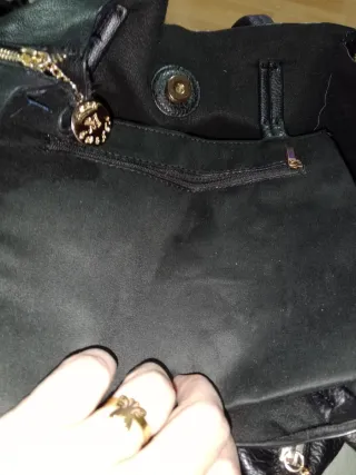 Bolso Tous Piel Negro Cremalleras