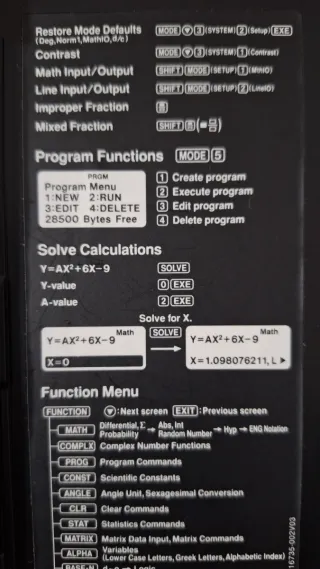 Calculadora Casio FX-5800P Programable