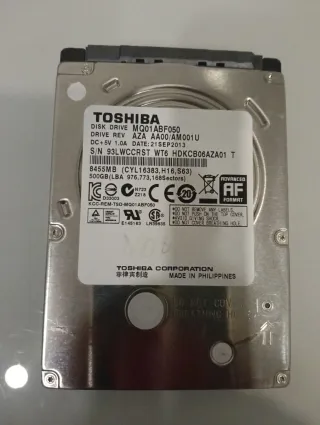 Disco Duro Toshiba 500GB MQ01ABF050 SATA