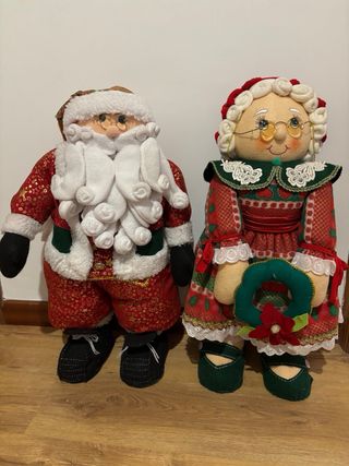Muñeco Papá Noel y Mamá Noel Grande Navideño