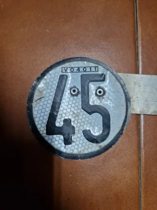 Placa matrícula quad 45