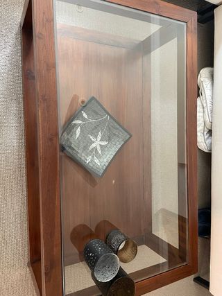 Mesa centro madera y cristal rectangular