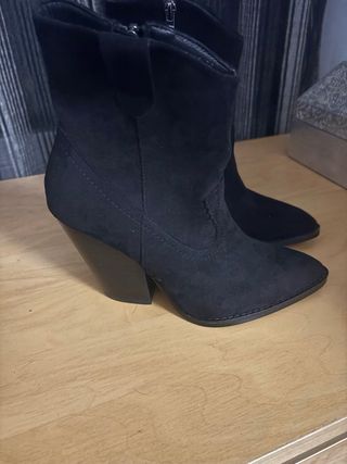 Botas de tacón negras mujer
