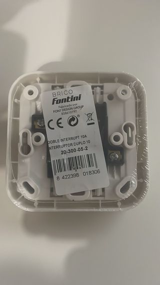 Interruptor Doble Superficie Fontini Blanco