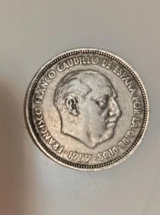 Moneda 25 Pesetas 1957 Franco Caudillo
