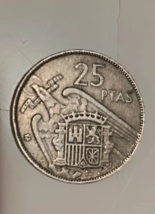 Moneda 25 Pesetas 1957 Franco Caudillo