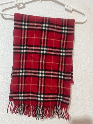 Bufanda Burberry Tartán Roja