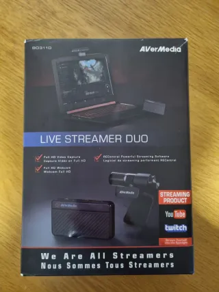 Capturadora y Webcam AverMedia Negra