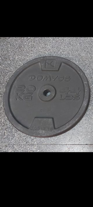 2 Discos Pesas Hierro Fundido 20 kg Domyos