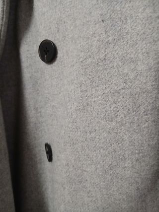 Abrigo Stradivarius Gris con lana