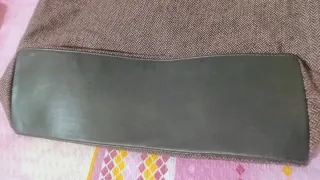 Borsa tessuto grigio e rosa con applicazioni