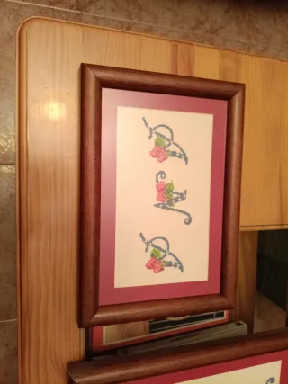 Cuadros punto de cruz JUAN y ANA