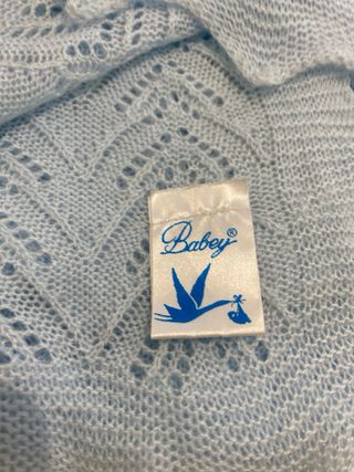 Manta bebé azul regalo bautizo