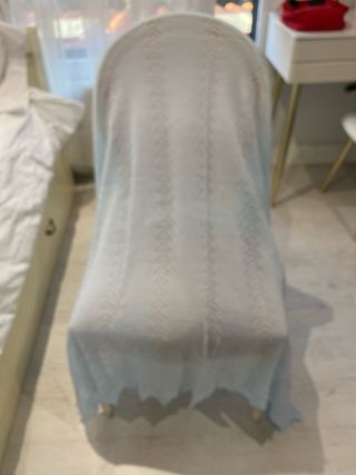 Manta bebé azul regalo bautizo