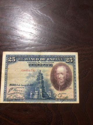 Billete 25 Pesetas Banco de España 1928