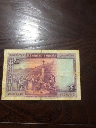 Billete 25 Pesetas Banco de España 1928