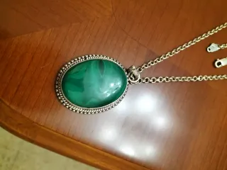 Colgante de Plata con Malquita