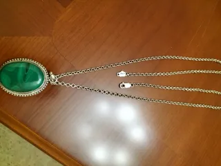 Colgante de Plata con Malquita